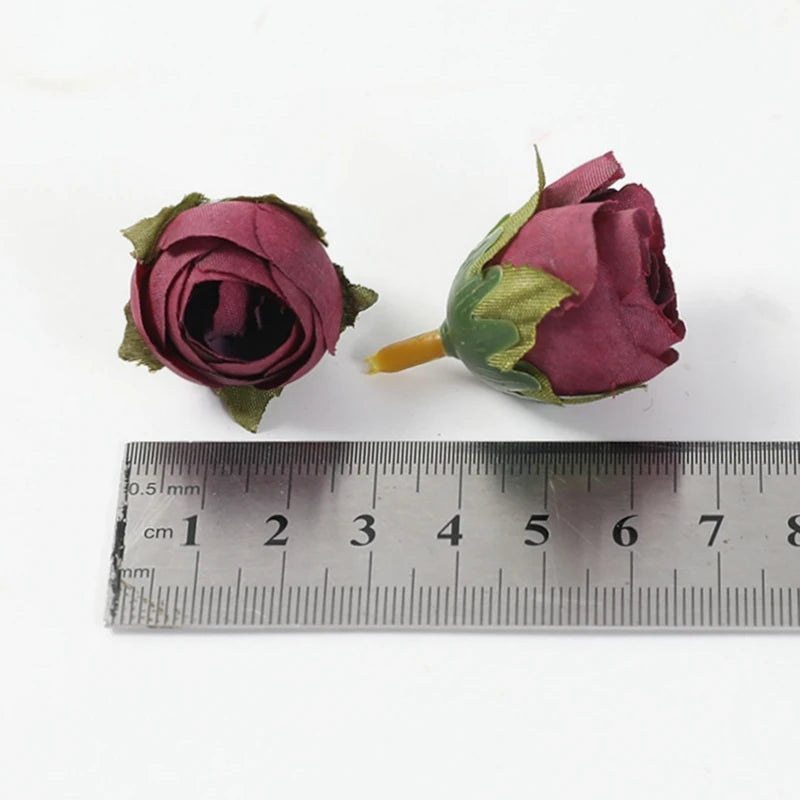 Silk Rose Artificial Flower Heads 10/50 Pcs – Wedding & Home Decor Artificial Flower Heads Babs