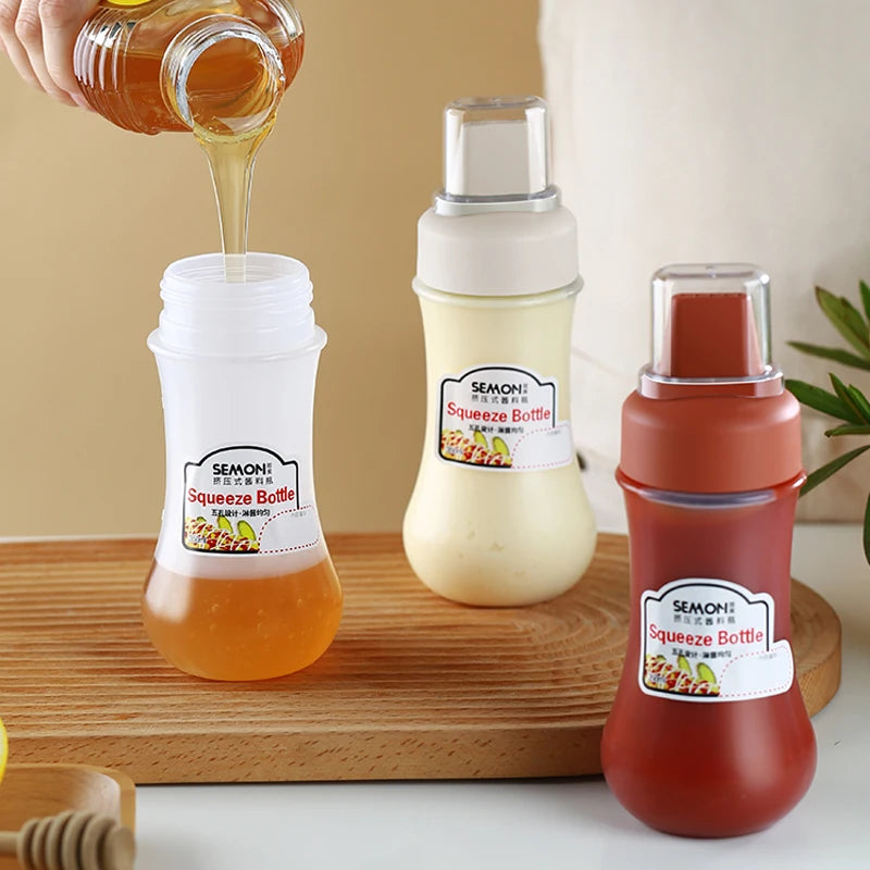 350ml Squeeze Sauce Bottle | 5-Hole Condiment Dispenser Condiment Dispenser Babs