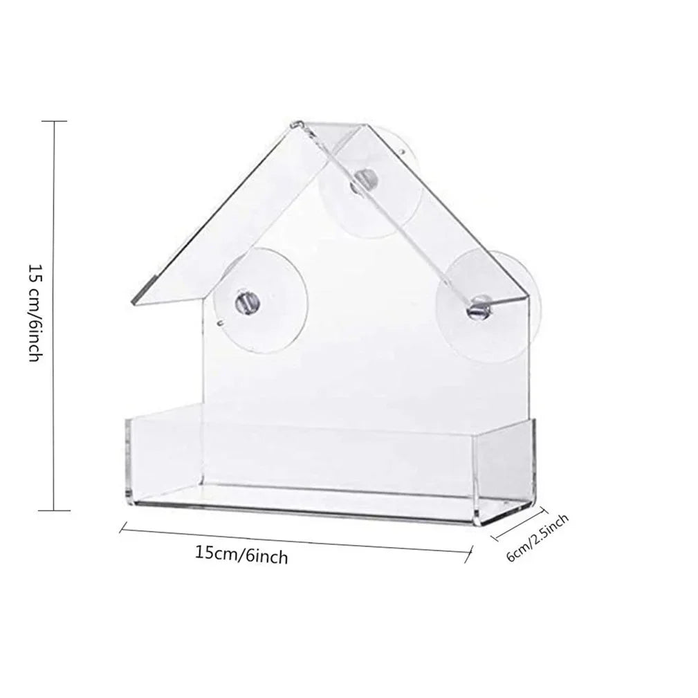 Transparent Window Wild Bird Feeder with Suction Cups Window Bird Feeder Babs