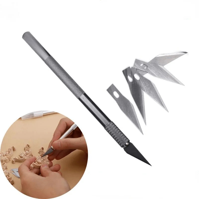 2pc Precision Hobby Knife Set with 5 Blades | Craft Cutting Hobby Knife Set Babs 2pcs