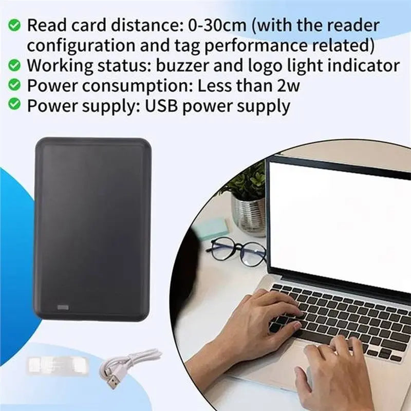 USB UHF RFID Reader Writer ISO18000-6C 6B 860-960MHz Adjustable RFID Reader Writer Babs