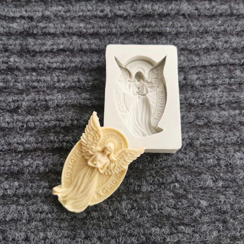 2pcs Prayer Angel Silicone Mold – Candle, Plaster & Epoxy DIY Silicone Craft Mold Babs 2pcs