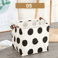 Foldable Cotton Linen Laundry Basket & Storage Bin Laundry Hamper Basket Babs 05