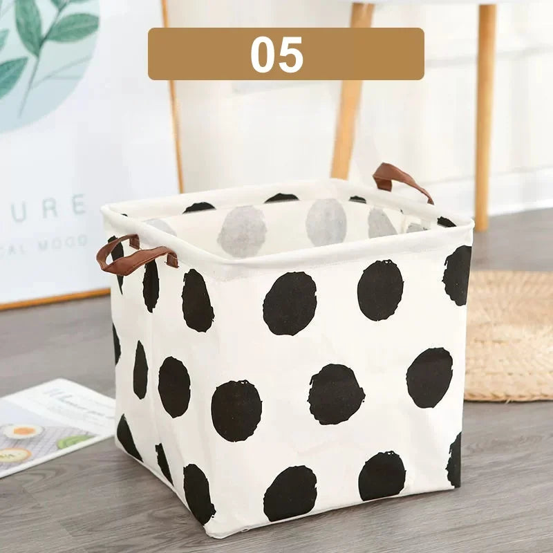 Foldable Cotton Linen Laundry Basket & Storage Bin Laundry Hamper Basket Babs 05