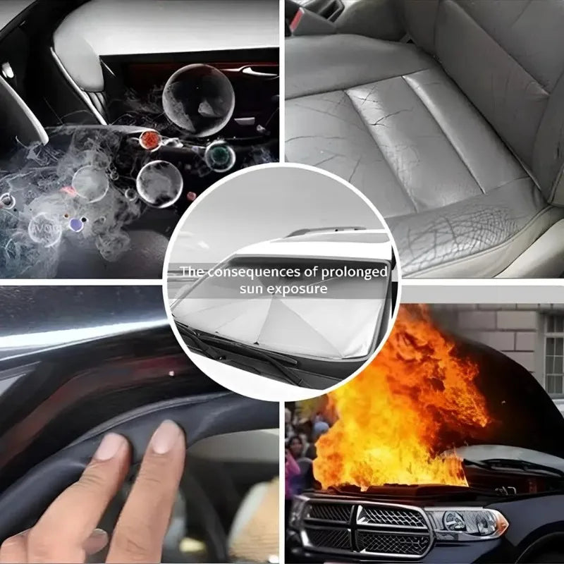 Foldable Car Windshield Sunshade – UV Front Cover Protector Car Windshield Sunshade Babs
