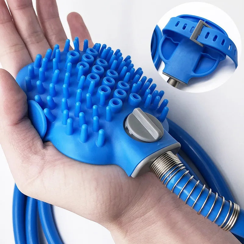 Pet Bathing Brush & Massage Shower Head – Adjustable Flow Pet Grooming Shower Babs