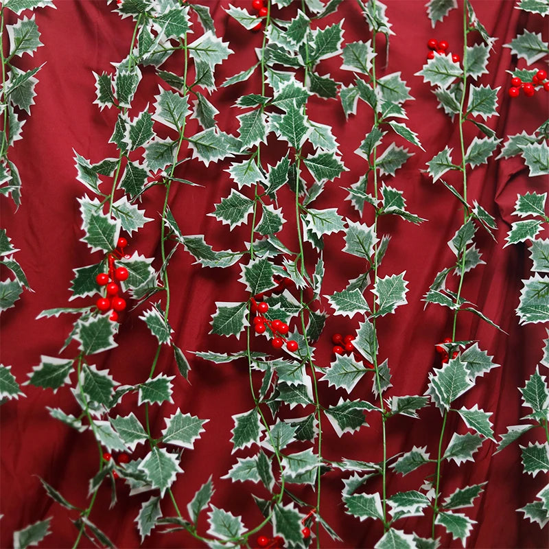Artificial Berry & Leaf Vine Christmas Wreath – 205cm Décor Artificial Christmas Wreath Babs