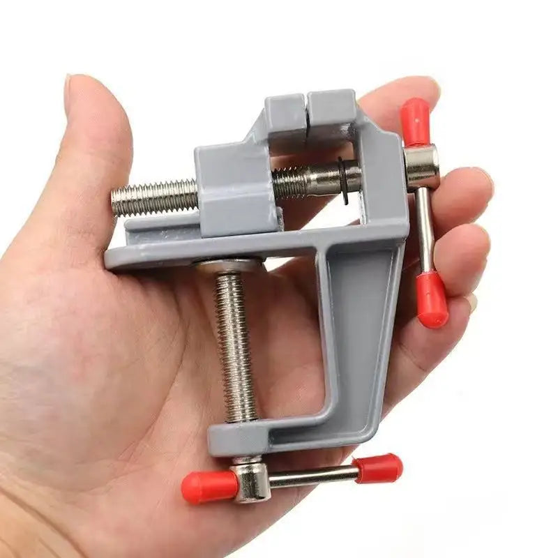 Mini Aluminum Alloy Bench Vise – Flat Jaw Desktop Clamp Bench Vise Babs