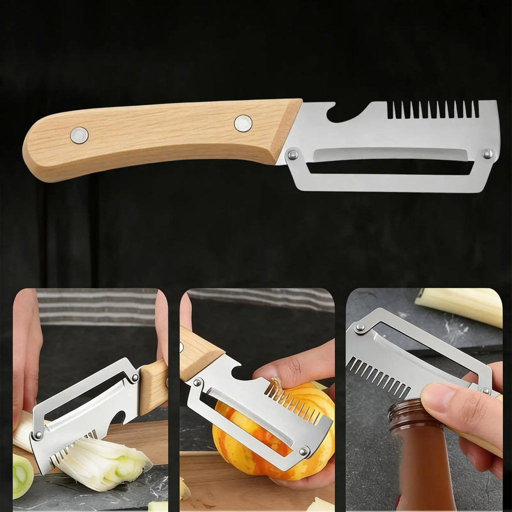 Stainless Steel Vegetable Peeler Wooden Handle – Set of 2 Vegetable Peeler Set Babs