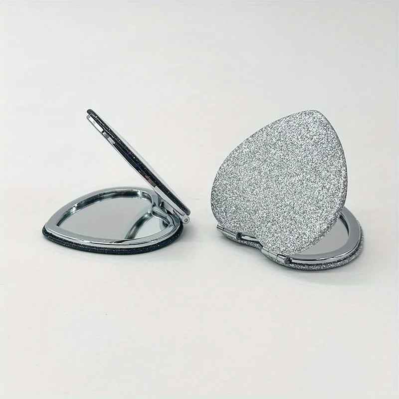 Heart Shape Double-Sided Portable Makeup Mirror | Gift Compact Makeup Mirror Babs