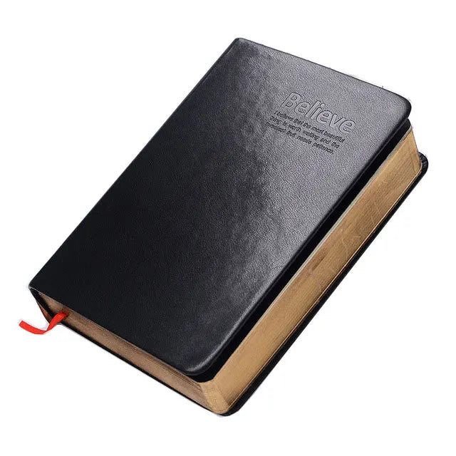 A6 PU Leather Notebook Vintage Gold Edge Bible Style Journal Leather Journal Notebook Babs Golden edge