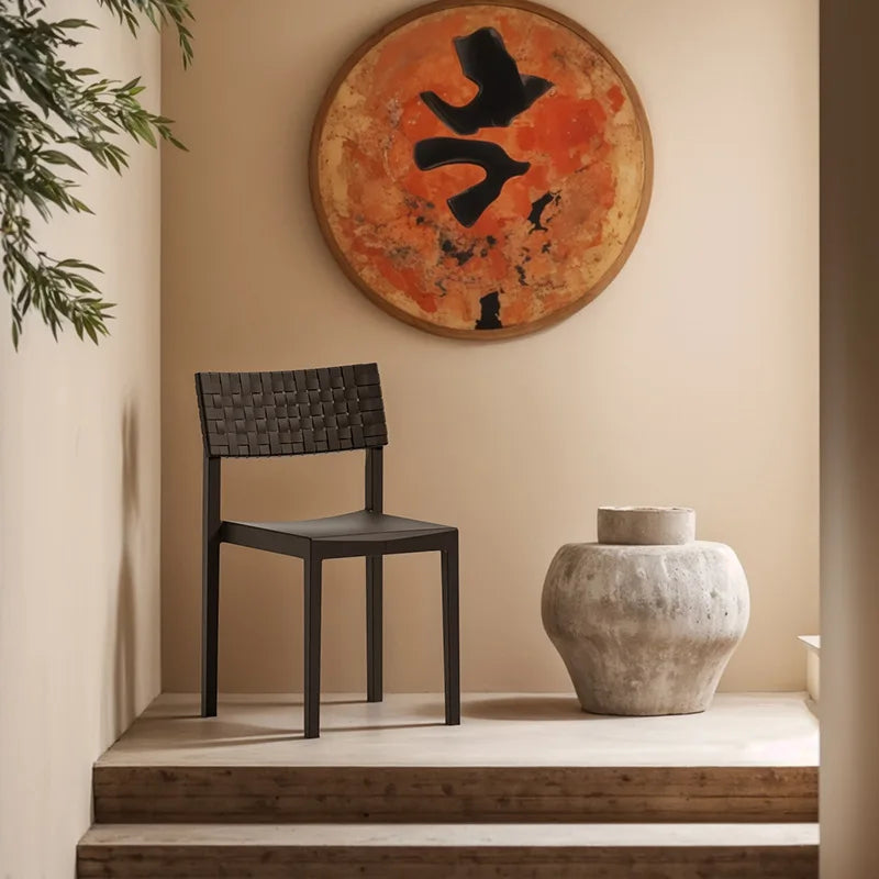 Modern Nordic Rattan-Style Dining Chairs, Set of 2 – Minimalist Dining Chair Set Babs