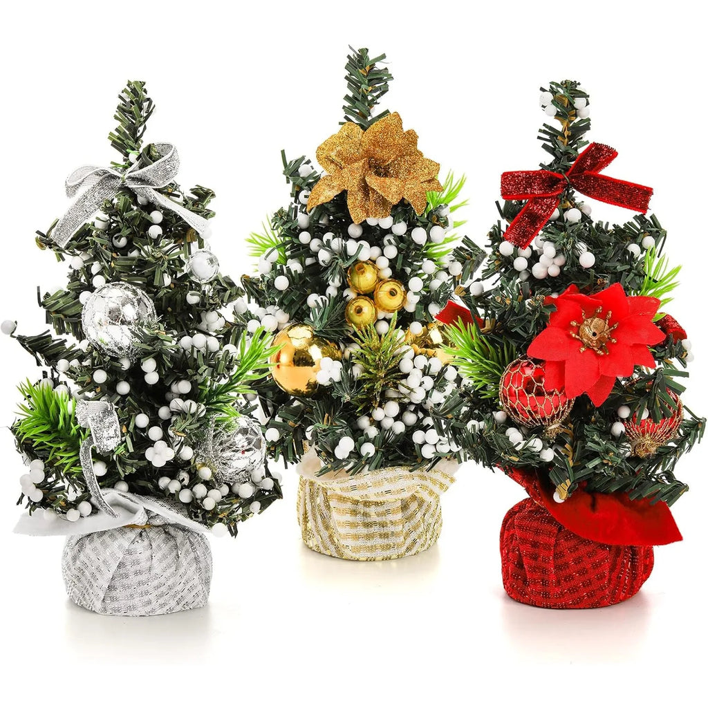 20cm Mini Christmas Tree Desktop Ornament – Festive Decor Mini Christmas Tree Babs