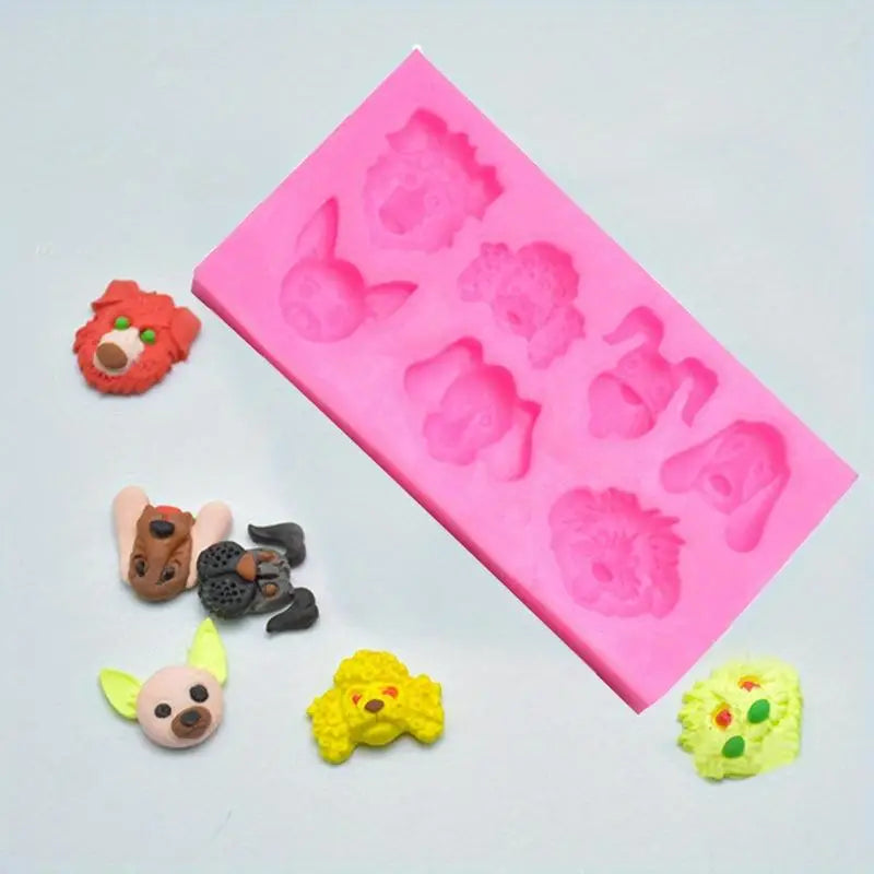 Mini Cartoon Dog Silicone Mold – Chocolate, Candy & Resin Silicone Baking Mold Babs