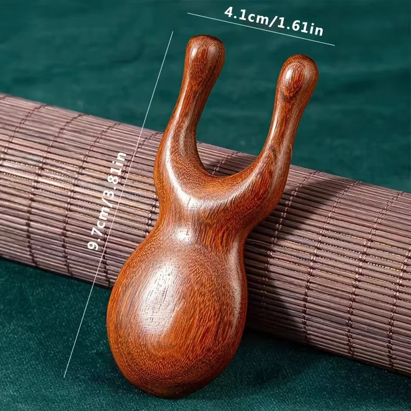 Natural Sandalwood Massage Comb – Scalp, Face & Body Wooden Massage Comb Babs