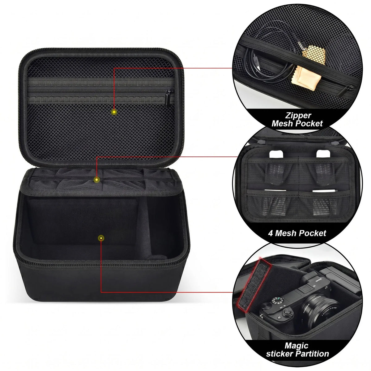 Hard Camera Case for Sony ZV-E10 A6400 A6000 A6100 A6600 Camera Bag Case Babs
