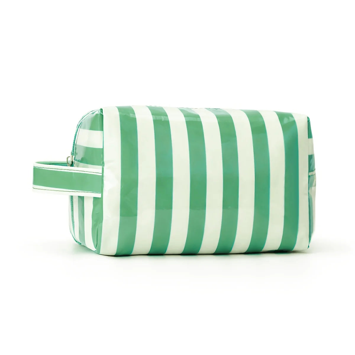 Striped Wash Bag – Women's Makeup & Travel Organizer Travel Wash Bag Babs light green