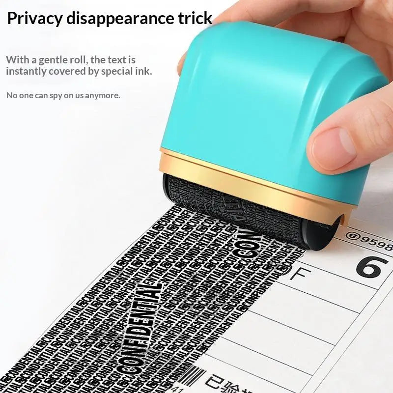 Privacy Roller Stamp – Identity Protection Seal & 3 Ink Capsules Privacy Roller Stamp Babs