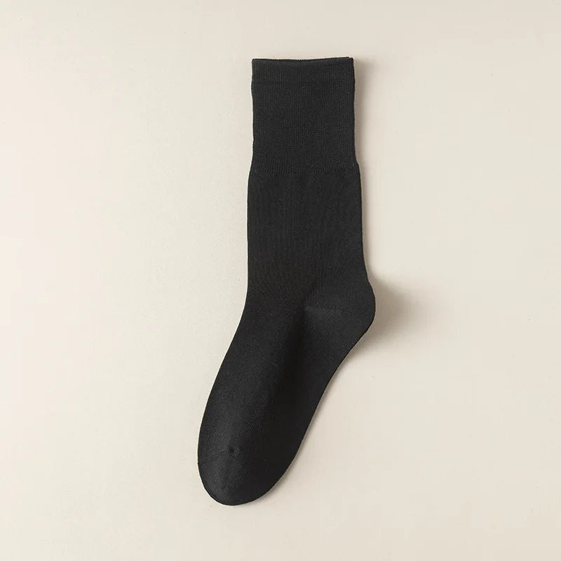 Women's Moisture-Wicking Mid-Calf Socks 5-Pack | Seamless Women's Casual Socks Babs black One Size