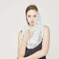 Women's Lace Mantilla Chapel Veil – Infinity Bridal Head Covering Bridal Mantilla Veil Babs 1pc