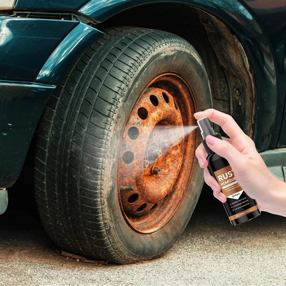 Rust Remover Spray for Car Wheels & Metal Surfaces — 30ml Rust Remover Spray Babs