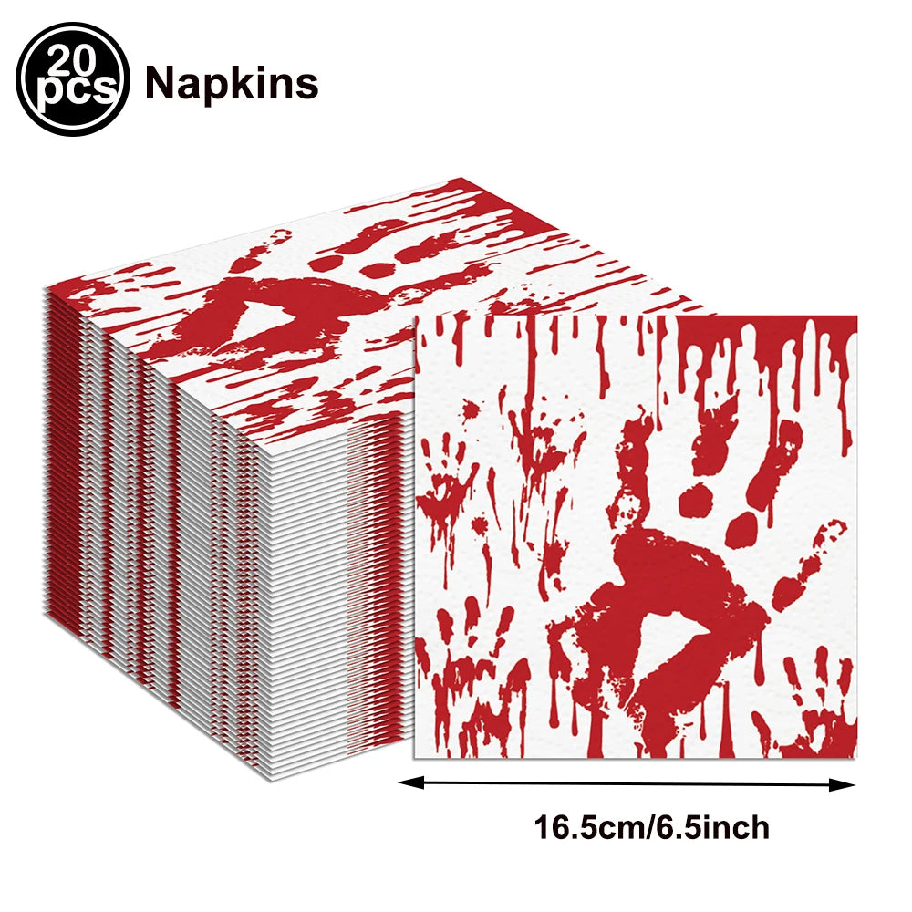 20-Pack Halloween Disposable Paper Napkins – Spooky Prints Disposable Party Napkins Babs plum as show