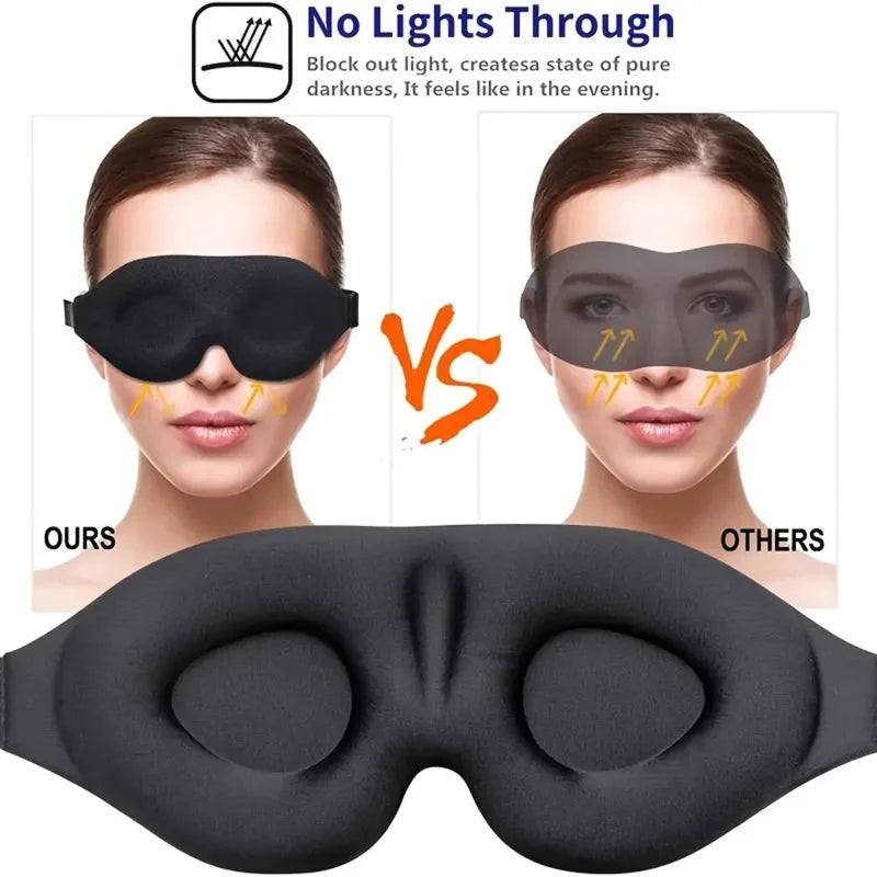 3D Contoured Sleep Eye Mask – Blackout Blindfold Women & Men Sleep Eye Mask Babs
