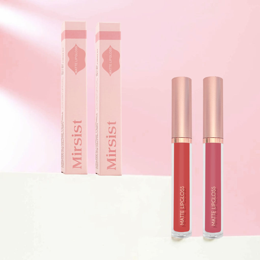 12-Color Matte Lip Gloss Set – Nude & Bold Shades | Babs Matte Lip Gloss Babs