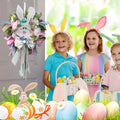 Easter Rabbit Wreath with Bunny Decorations – Spring Decor Easter Door Wreath Babs