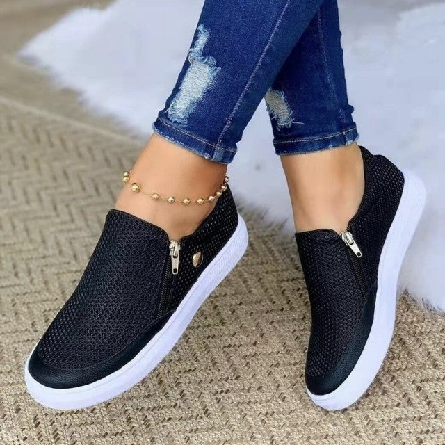 Women's White Sneakers – Lightweight Casual Fashion Shoes