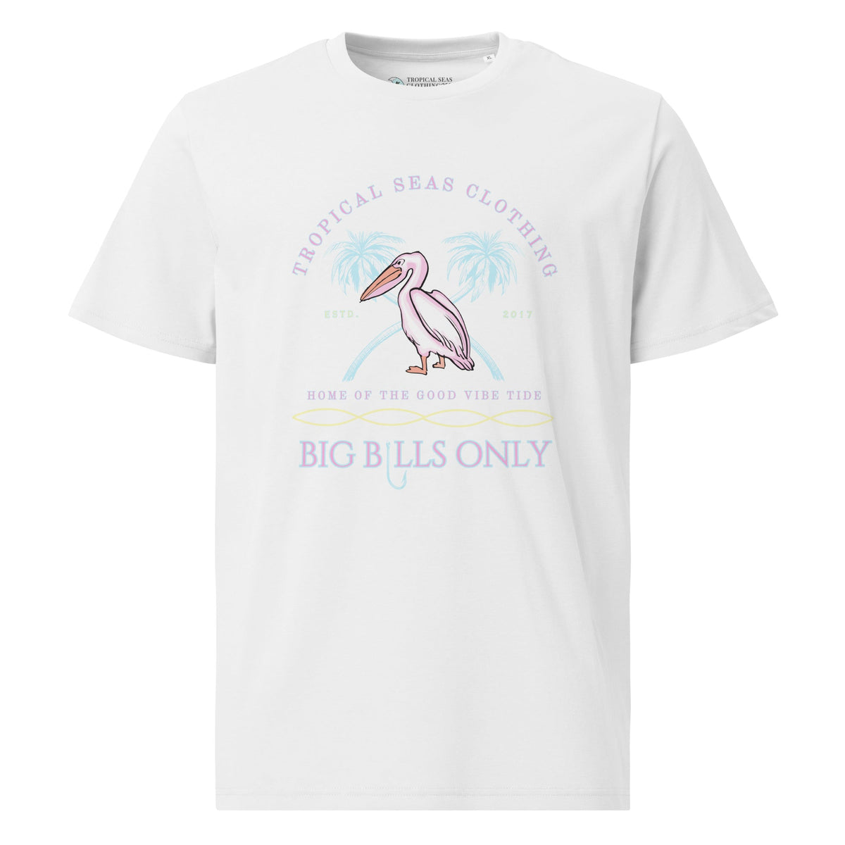Men's Tropical Pelican Organic Cotton T-Shirt | Coastal Tee