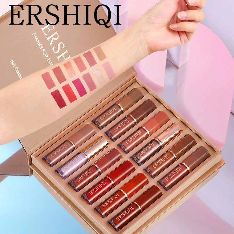12-Piece Velvet Matte Moisturizing Lipstick Gift Box Set Lipstick Gift Set Babs