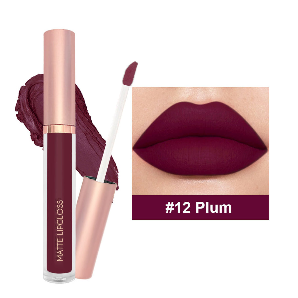 12-Color Matte Lip Gloss Set – Nude & Bold Shades | Babs Matte Lip Gloss Babs set / Three Years
